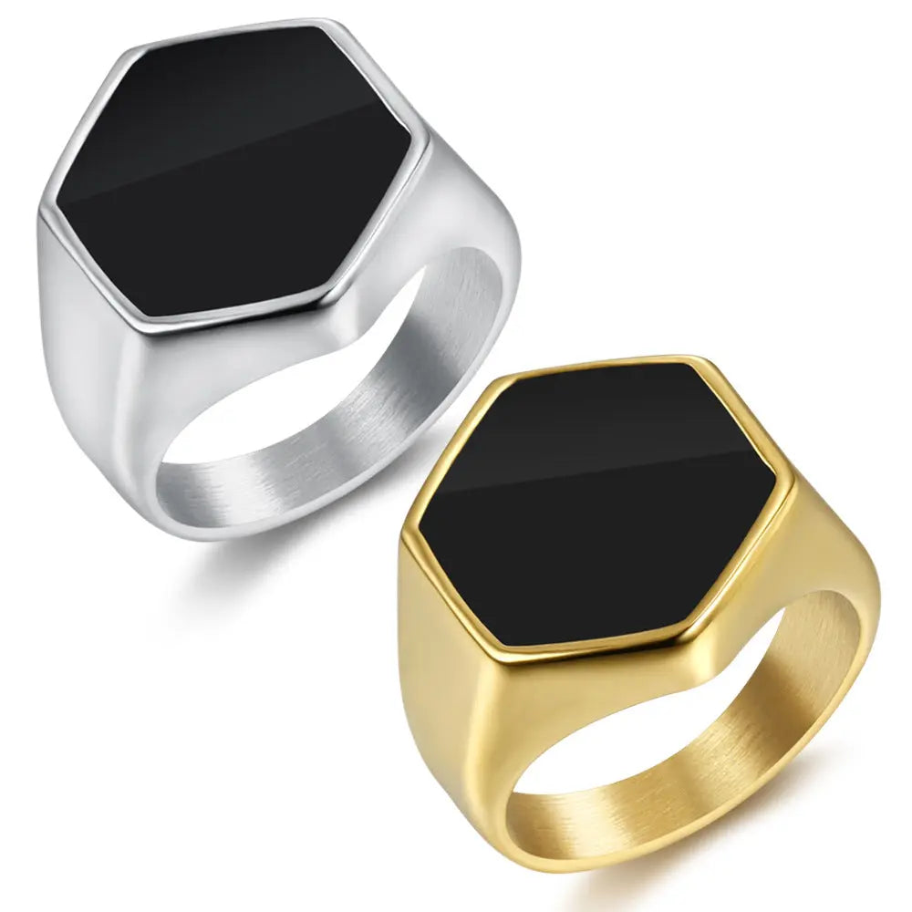 Polygon Stainless Steel Ring