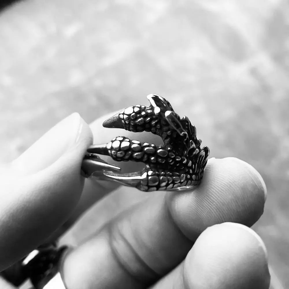 Punk Eagle Claw Stainless Steel Ring