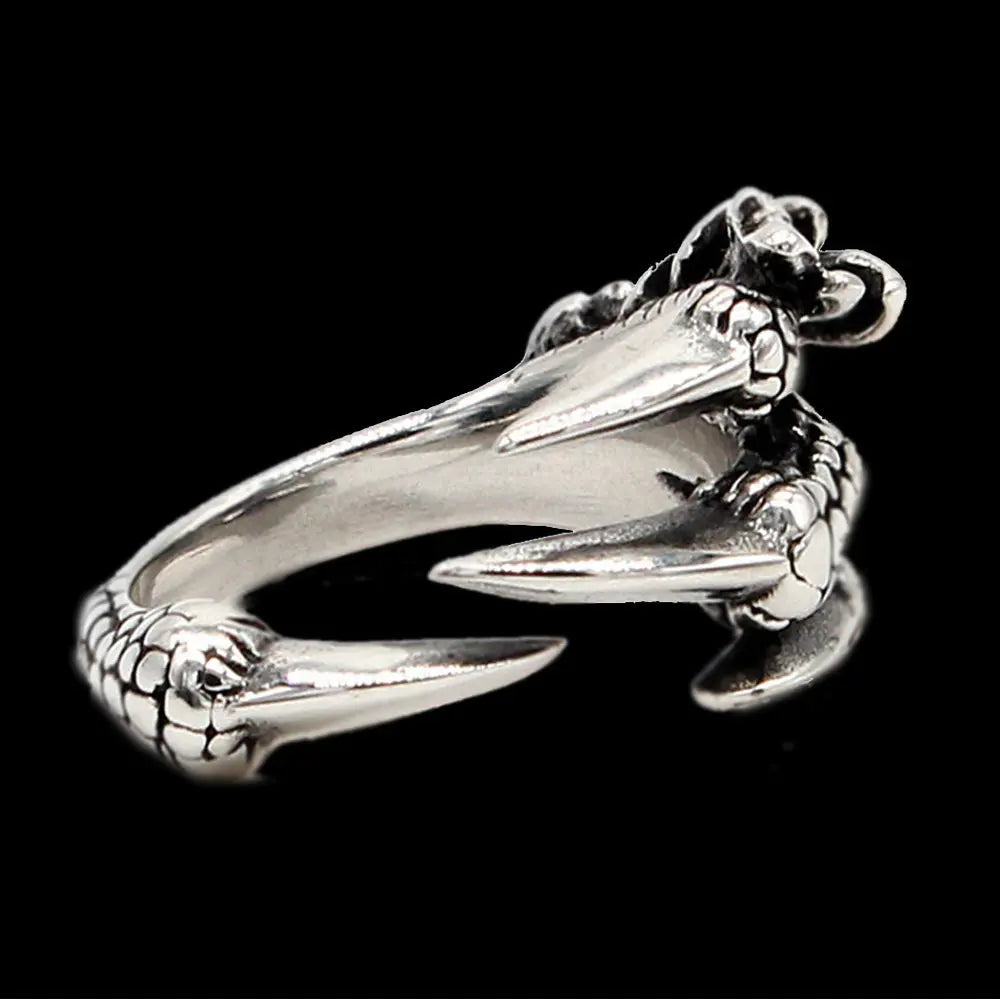 Punk Eagle Claw Stainless Steel Ring