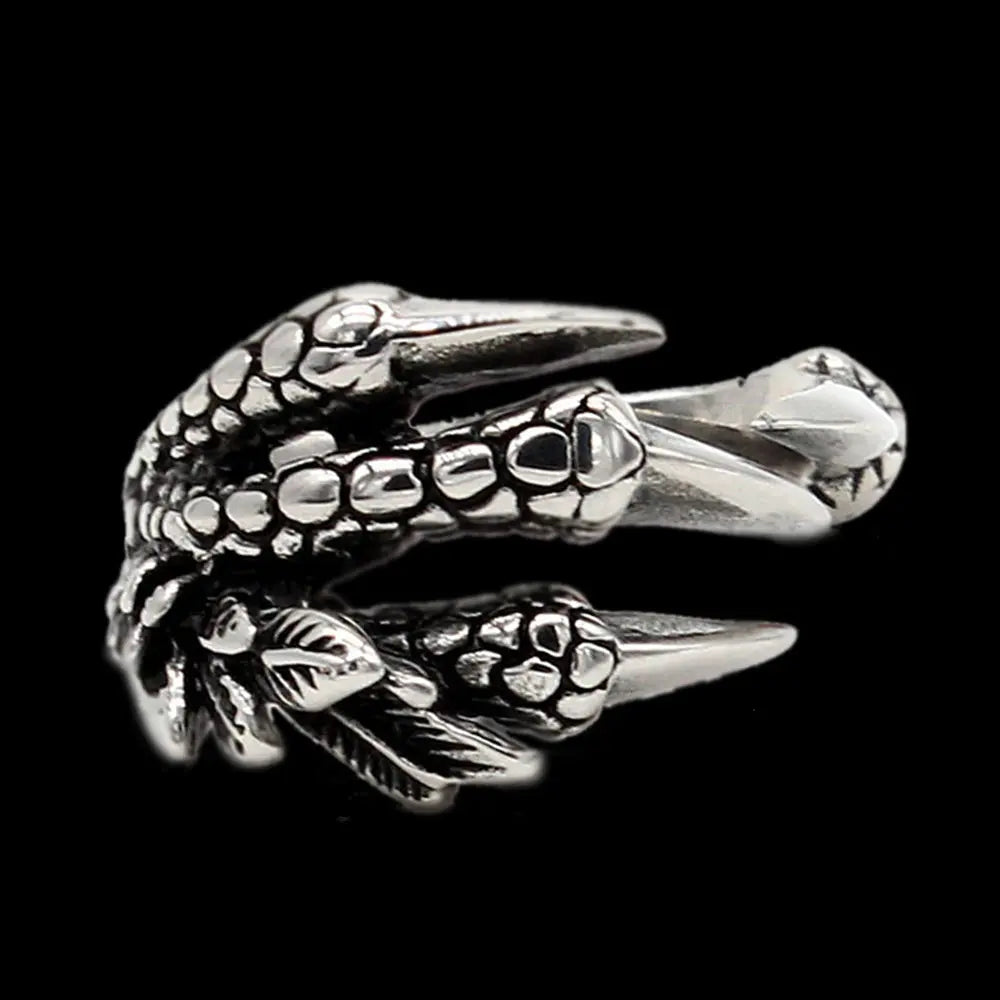 Punk Eagle Claw Stainless Steel Ring
