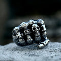 Punk Skull Fist Stainless Steel Rings
