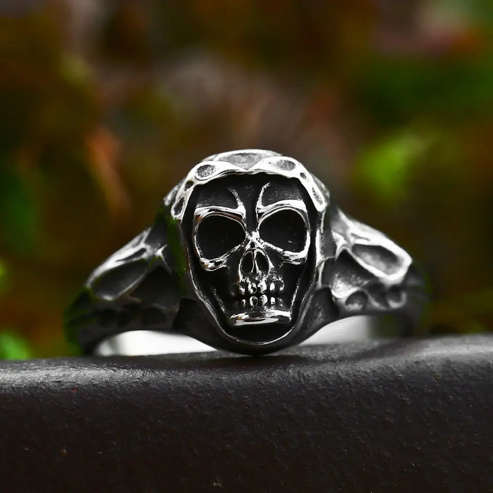 Punk Special Shape Skull Stainless Steel Ring