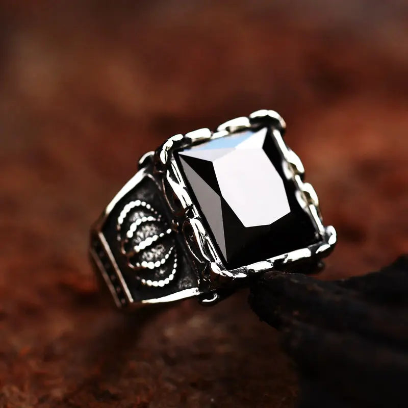 Radiant Cut Gemstone Crown Style Ring