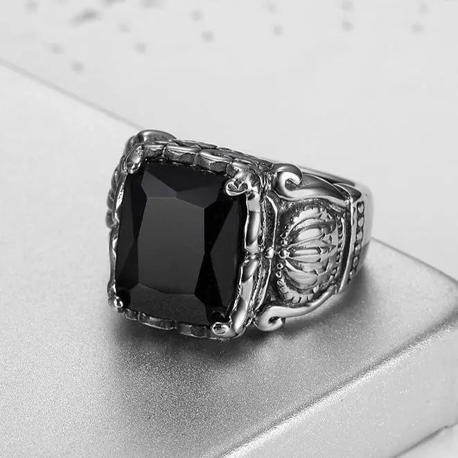 Radiant Cut Gemstone Crown Style Ring