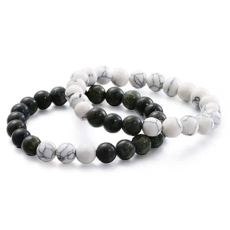 Rammel Stone White Turquoise Bead Stretchable Bracelet