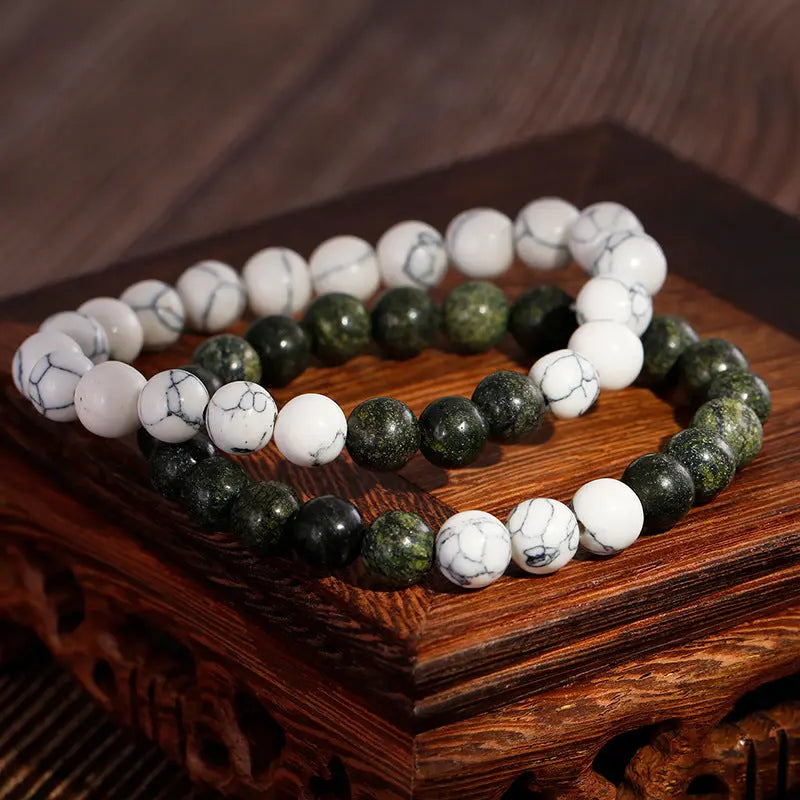 Rammel Stone White Turquoise Bead Stretchable Bracelet