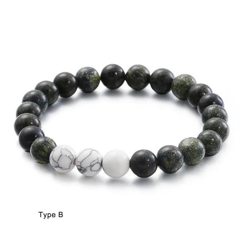 Rammel Stone White Turquoise Bead Stretchable Bracelet