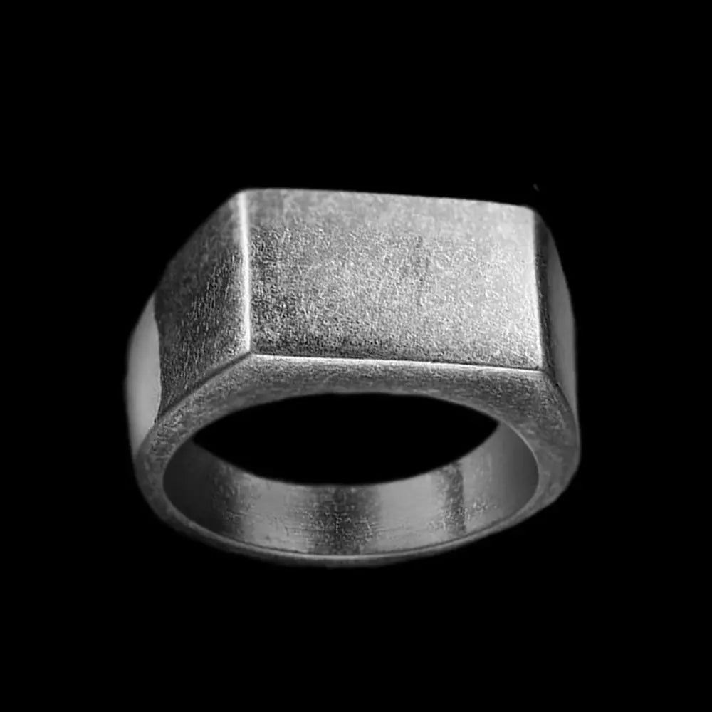 Rectangular Mirror Stainless Steel Ring