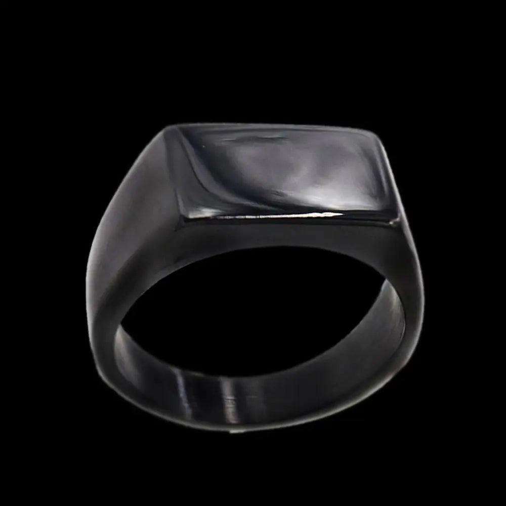 Rectangular Mirror Stainless Steel Ring
