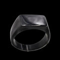Rectangular Mirror Stainless Steel Ring