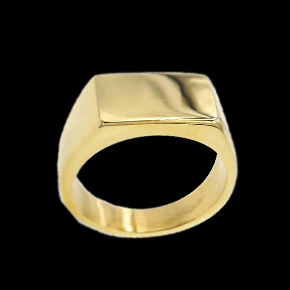 Rectangular Mirror Stainless Steel Ring