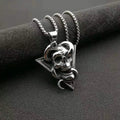 Retro Skull and Snake Punk Style Pendant