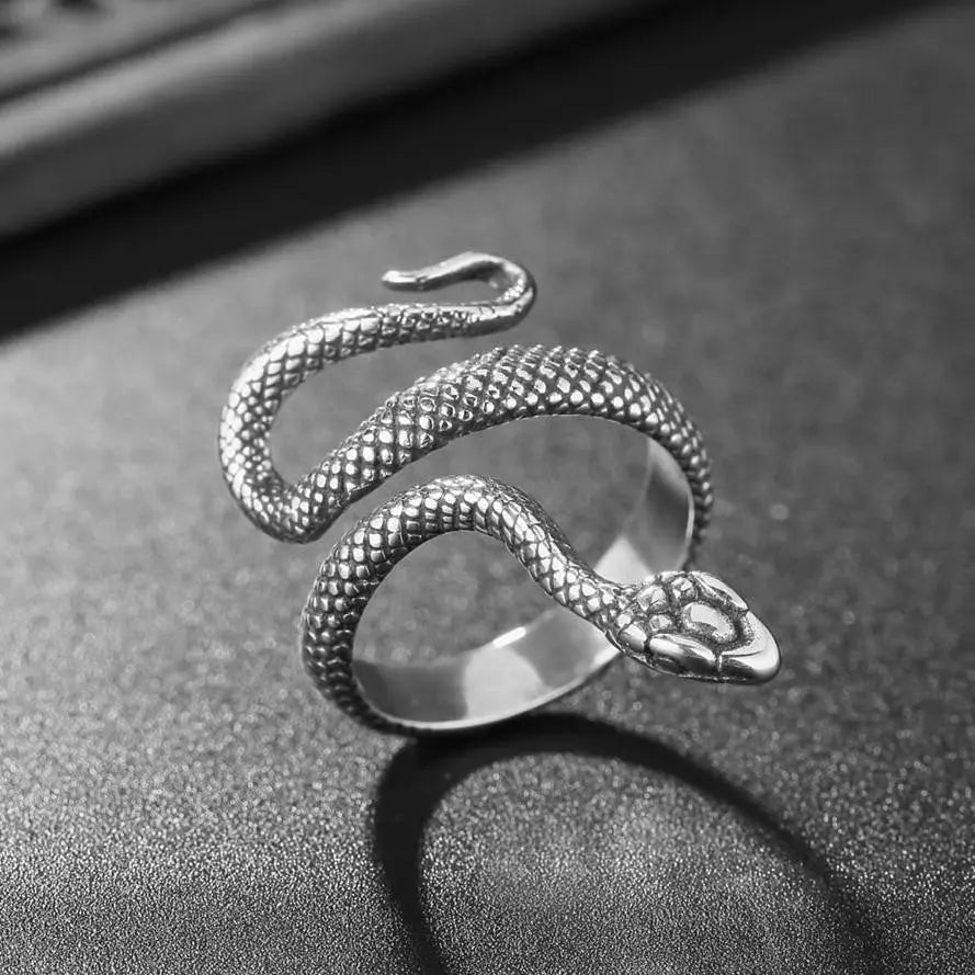 Retro Snake Stainless Steel Ring