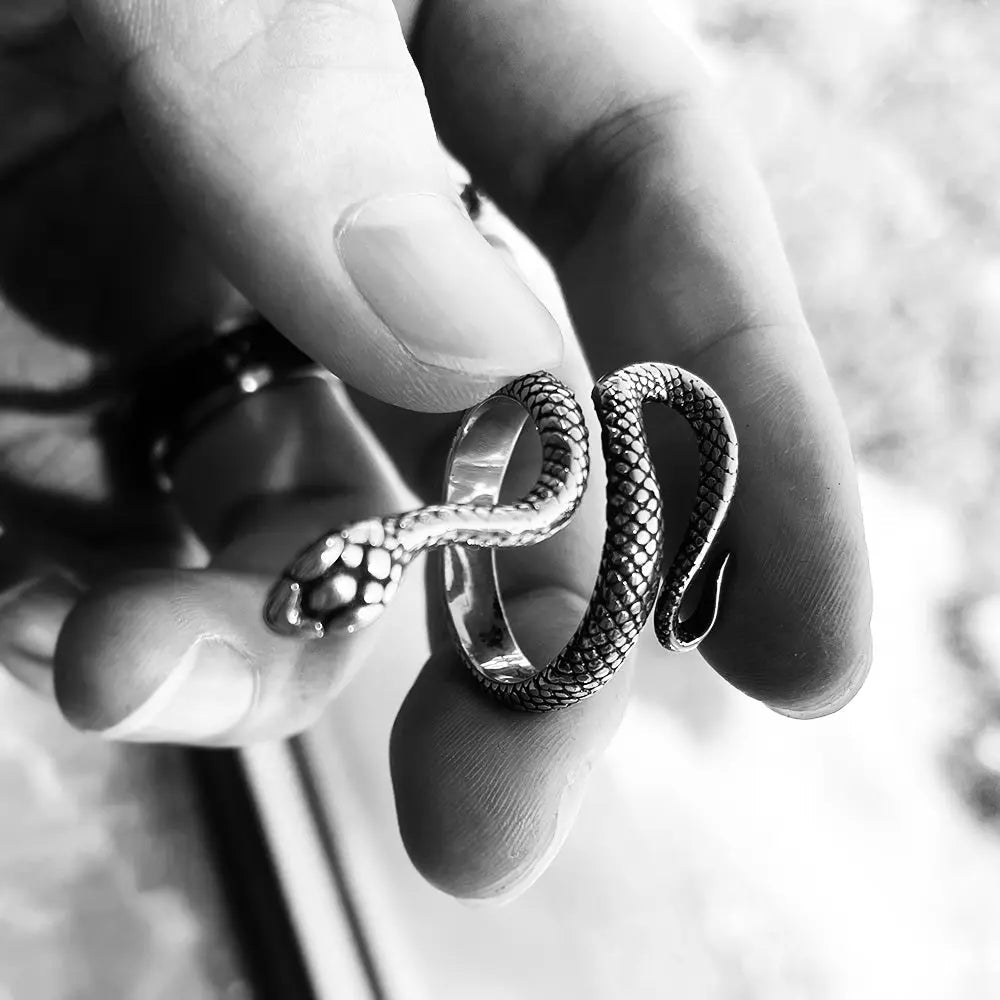 Retro Snake Stainless Steel Ring