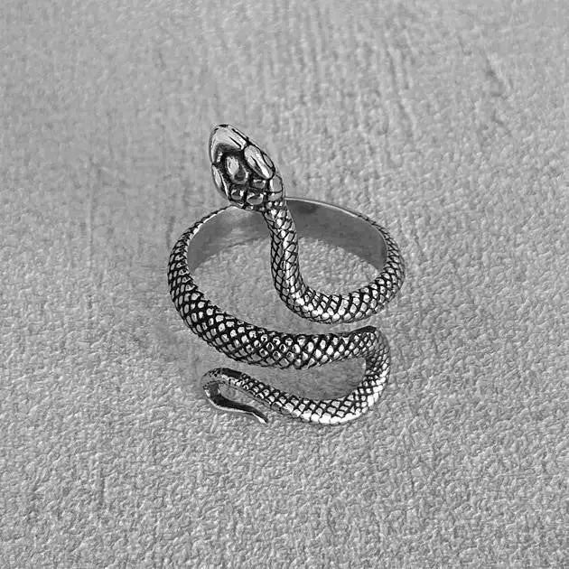 Retro Snake Stainless Steel Ring