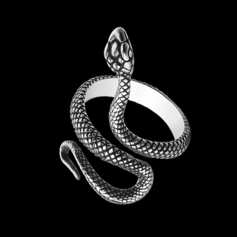 Retro Snake Stainless Steel Ring