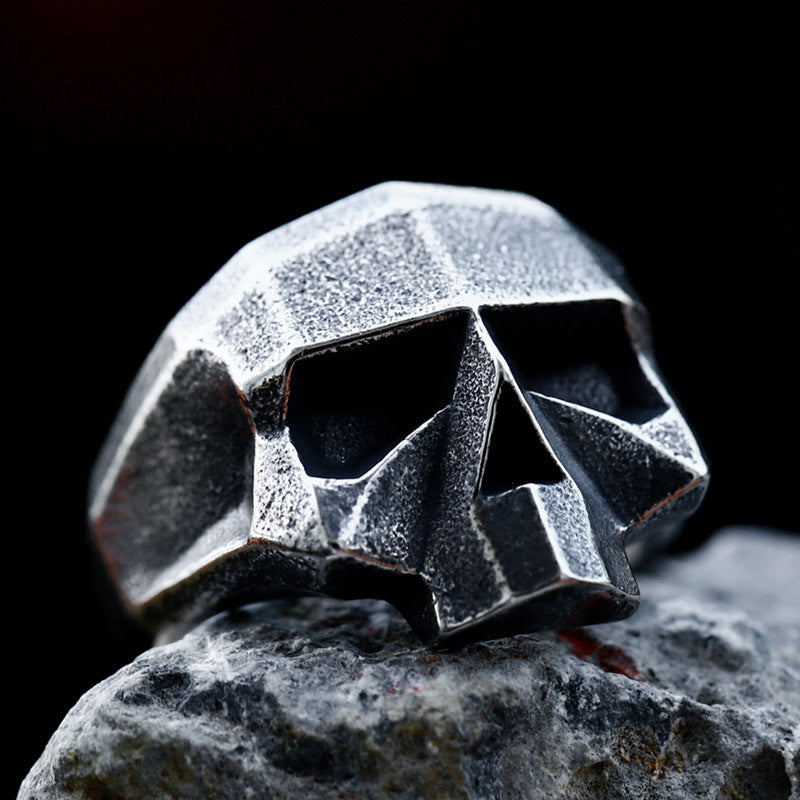 Robot Ghost Head Stainless Steel Ring