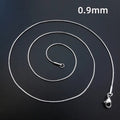Round Snake Bone Chain Stainless Steel Necklace