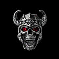 Ruby Eyes Viking Warrior Stainless Steel Ring