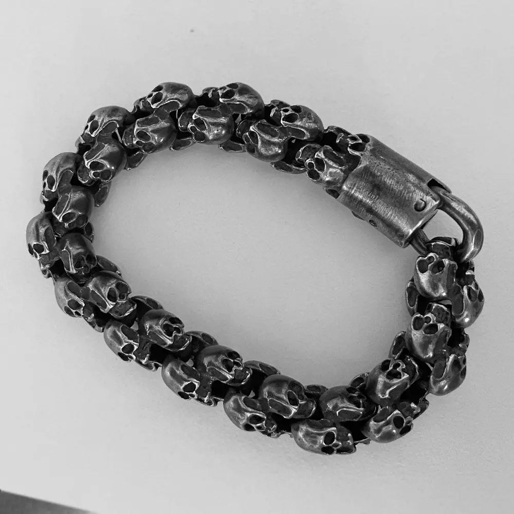 Rugged Skull Stainless Steel Bracelet