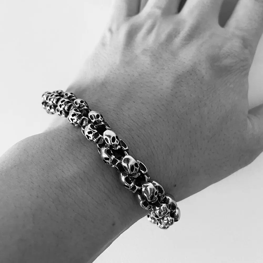 Rugged Skull Stainless Steel Bracelet