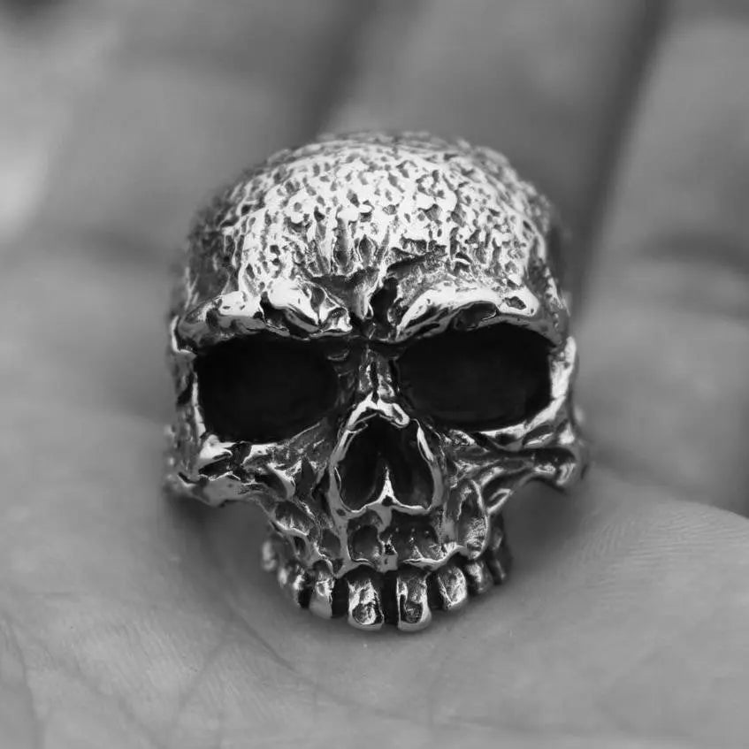 Rugged Skull Stainless Steel Ring