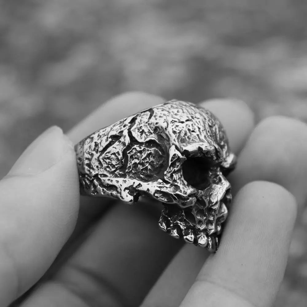 Rugged Skull Stainless Steel Ring