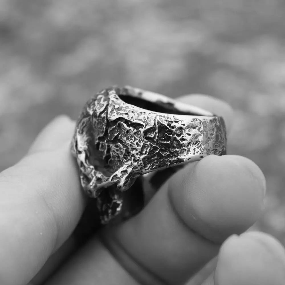 Rugged Skull Stainless Steel Ring