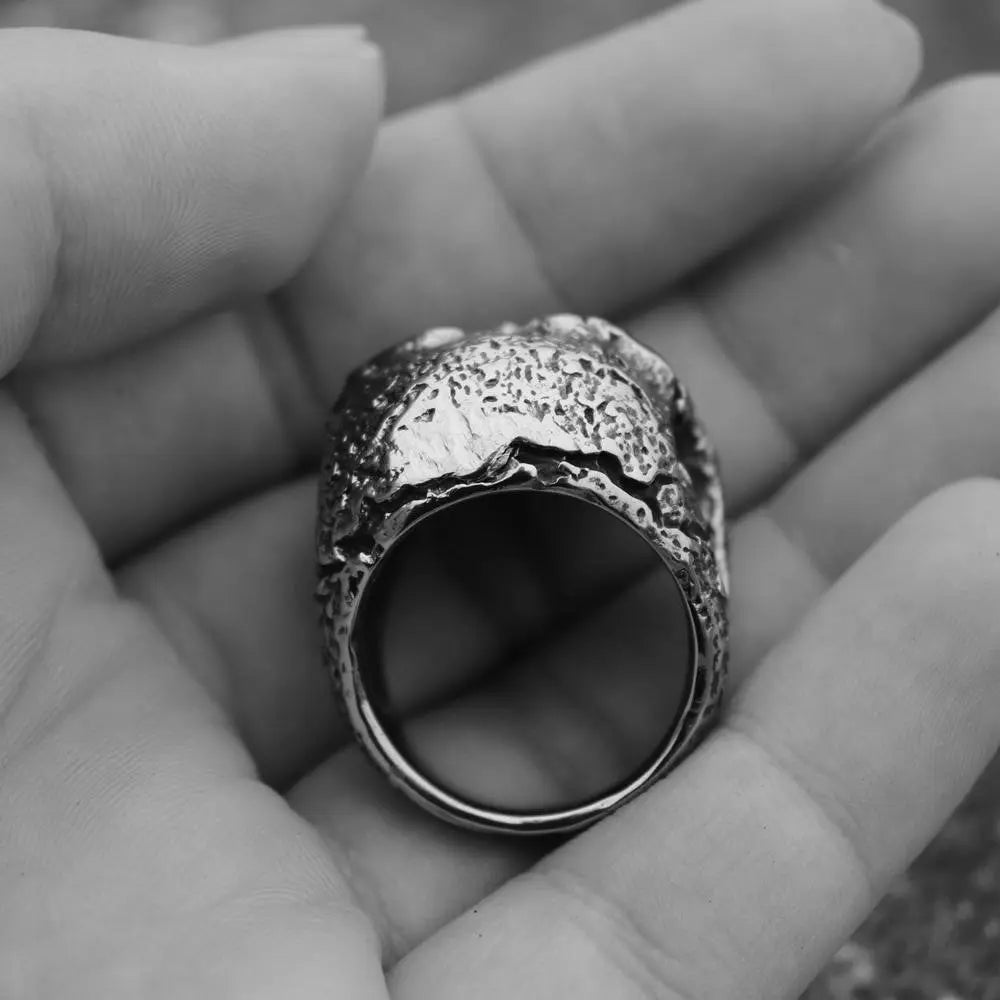 Rugged Skull Stainless Steel Ring