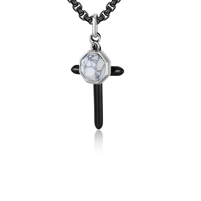 Stone Cross Pendant