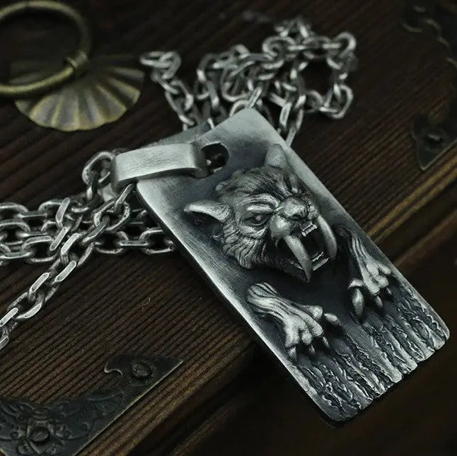 Saber Tooth Tiger Army Pendant