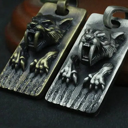 Saber Tooth Tiger Army Pendant