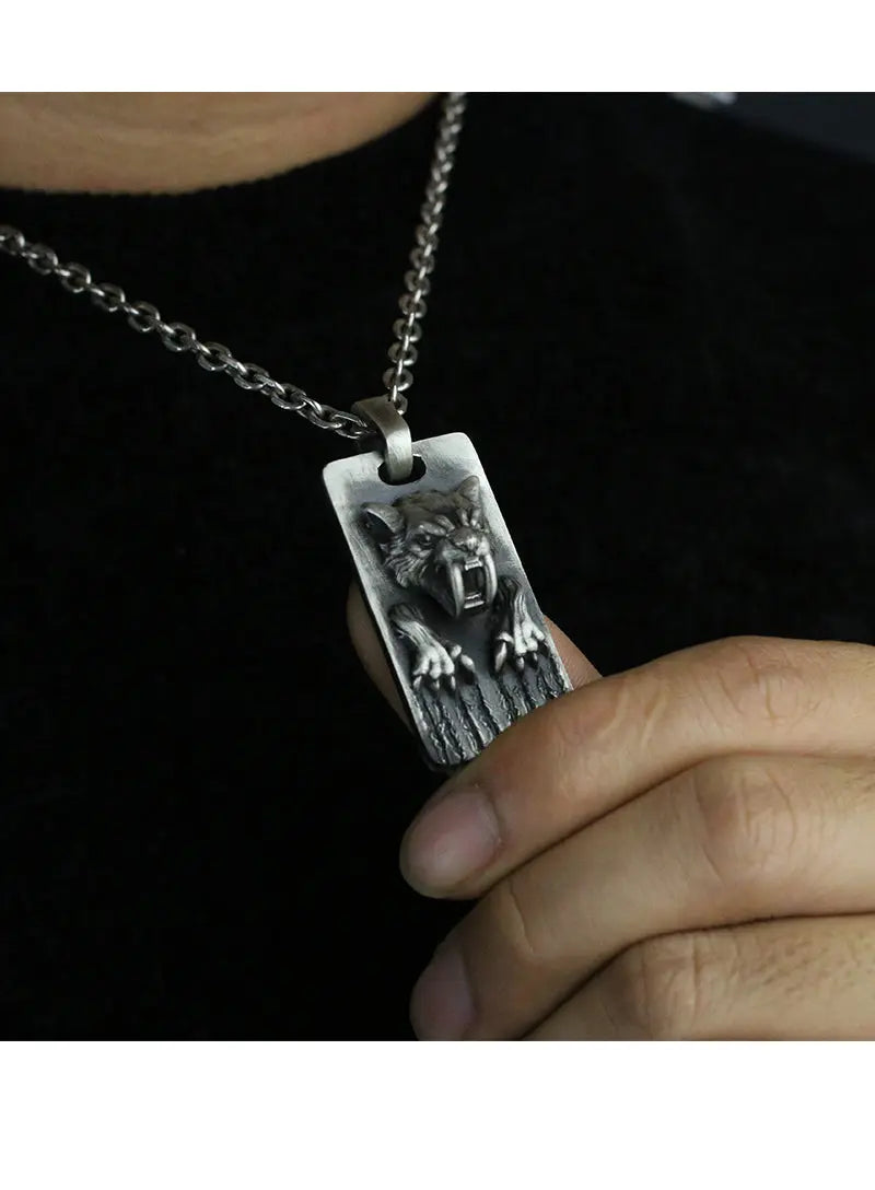 Saber Tooth Tiger Army Pendant