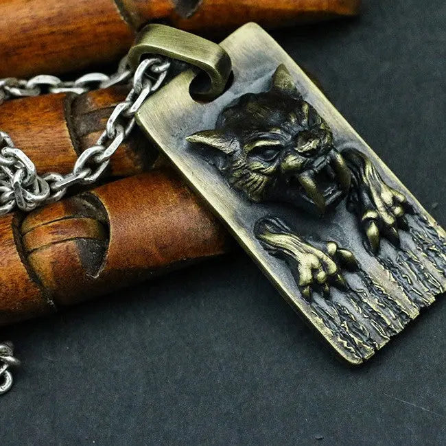 Saber Tooth Tiger Army Pendant