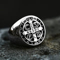 Saint Benedict Meda Stainless Steel Ring