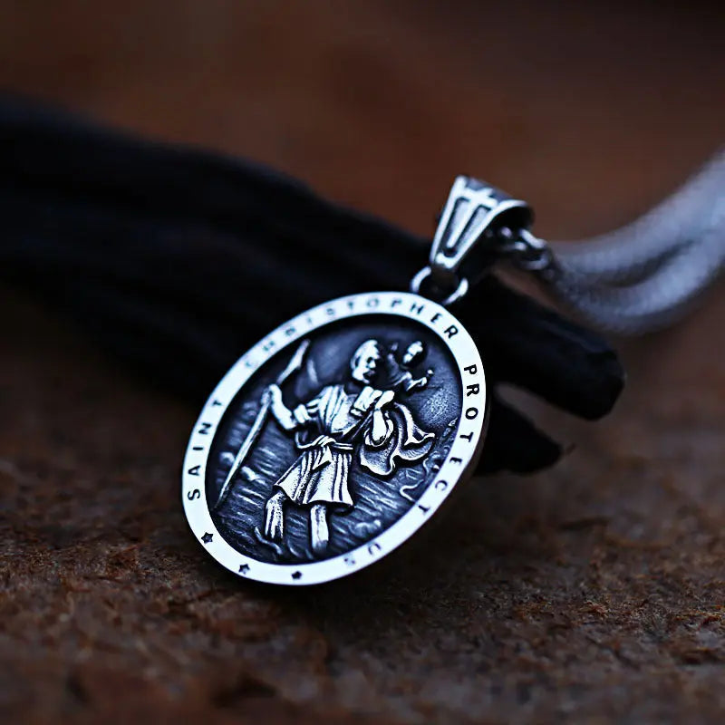 Saint Christopher Stainless Steel Pendant