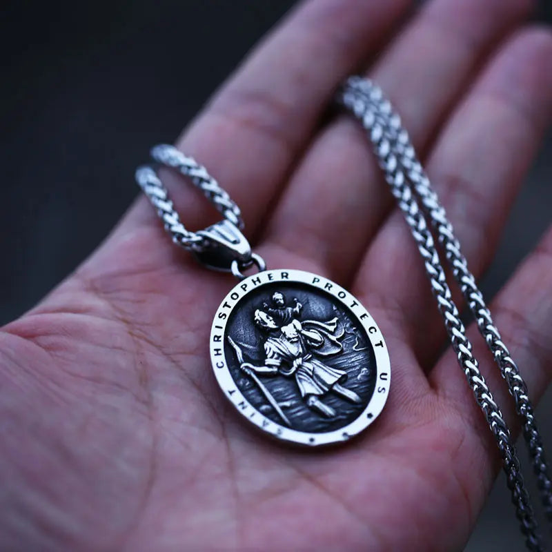 Saint Christopher Stainless Steel Pendant