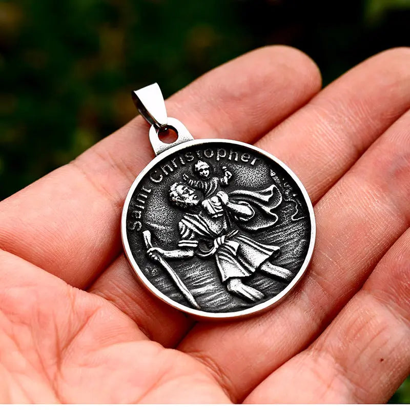 Saint Christopher Stainless Steel Pendant