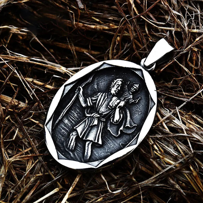 Saint Christopher Stainless Steel Pendant