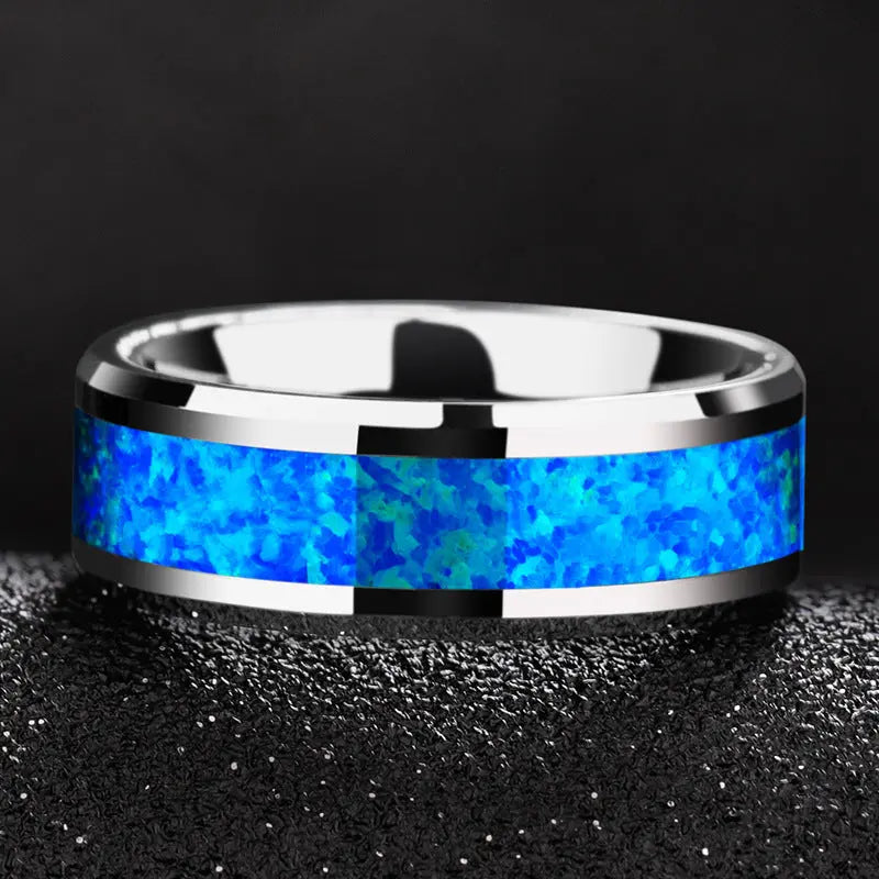 Sapphire Stainless Steel Simple Band