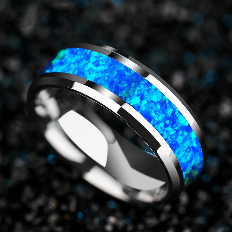 Sapphire Stainless Steel Simple Band