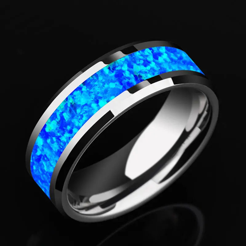 Sapphire Stainless Steel Simple Band