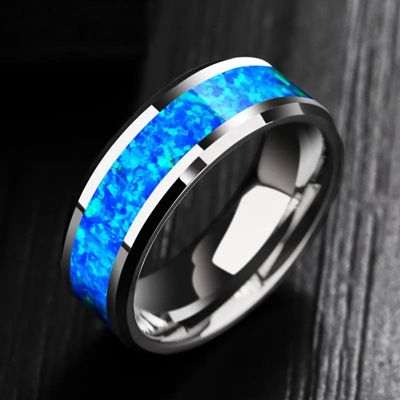 Sapphire Stainless Steel Simple Band