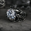 Scorpion Inlaid Gemstone Stainless Steel Ring