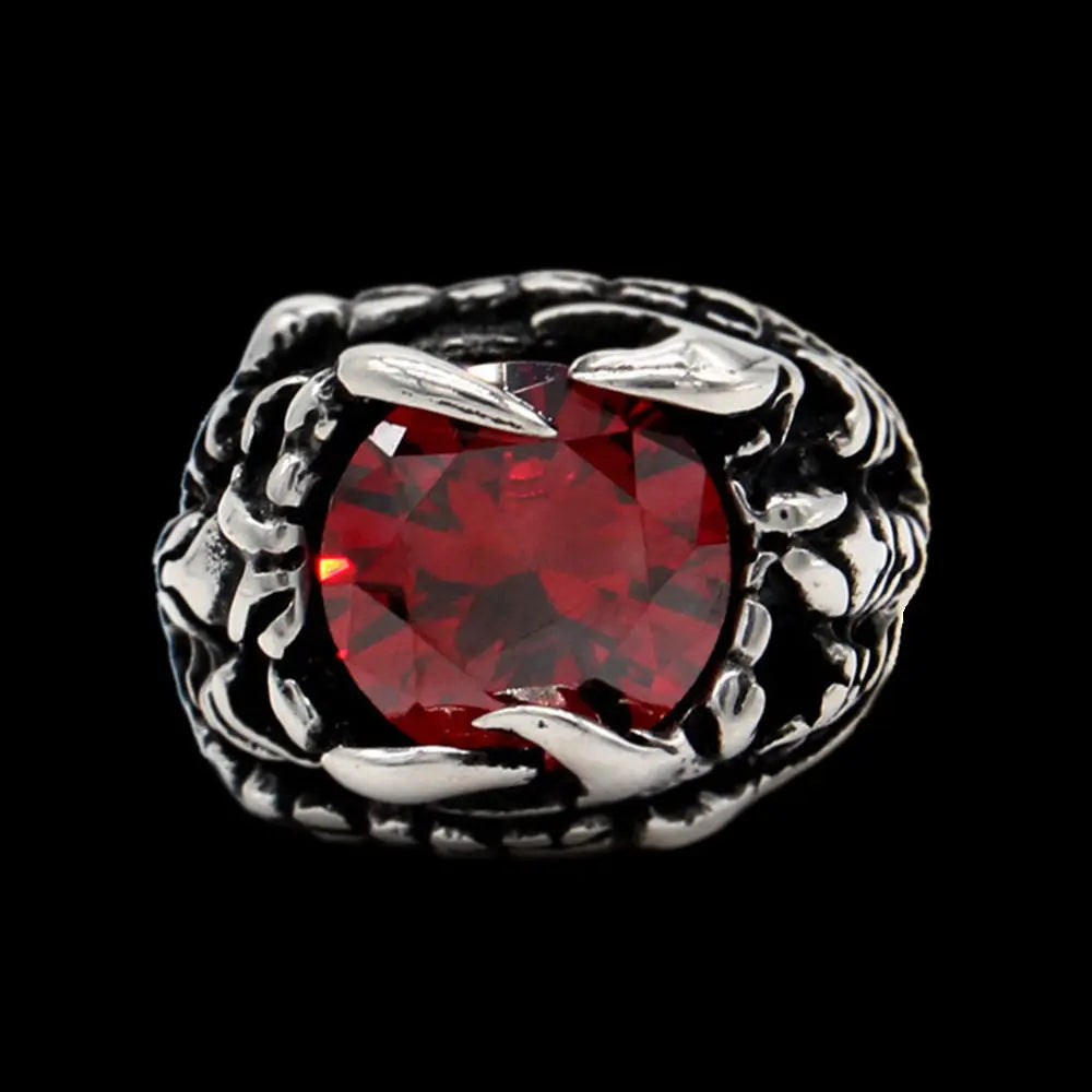 Scorpion Inlaid Gemstone Stainless Steel Ring