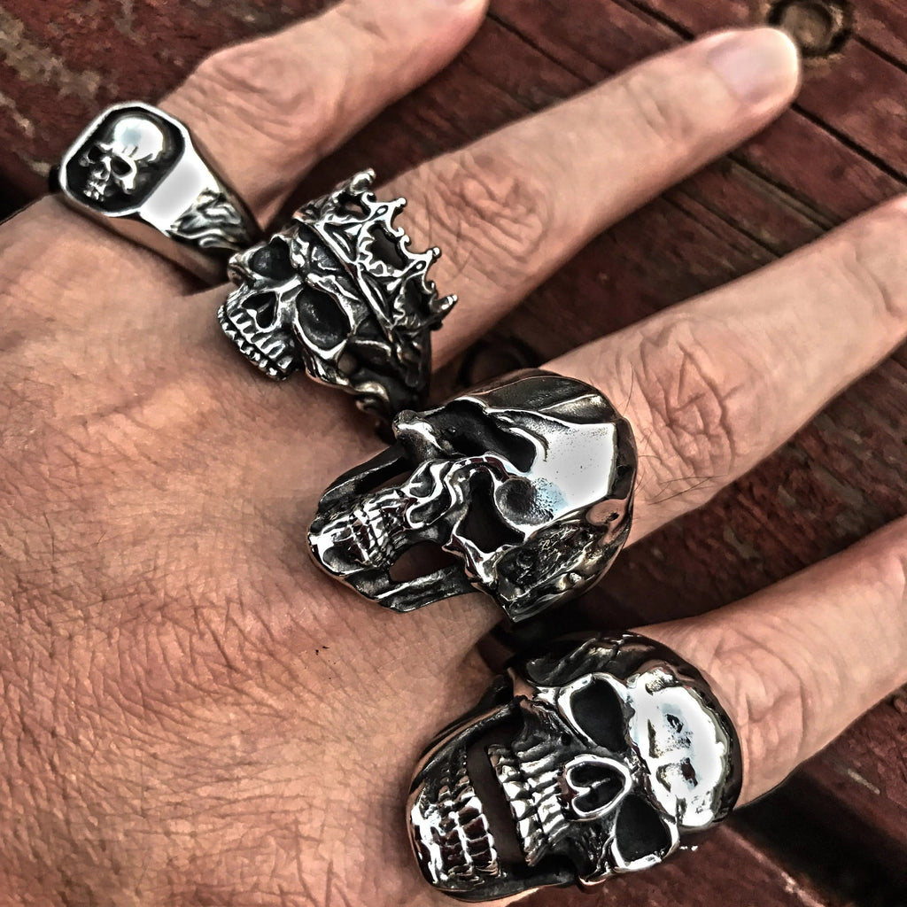 Shiny Skull Stainless Steel Ring