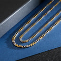Silver Gold Mixed Color  Round Miami Cuban Link Chain