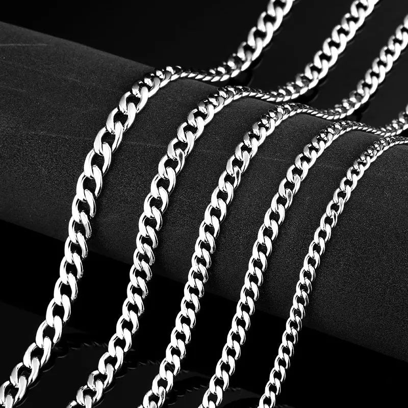 Silver Round Miami Cuban Link Chain