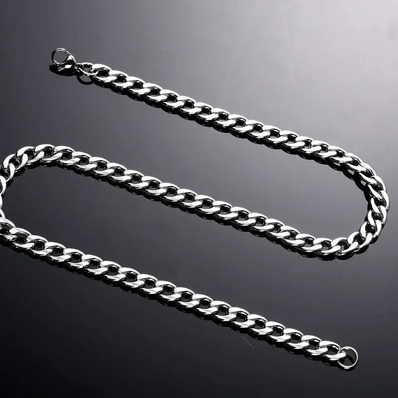 Silver Round Miami Cuban Link Chain