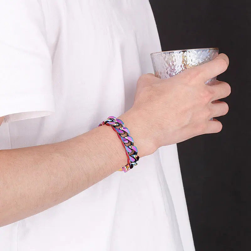 Simple Cuban Stainless Steel Bracelet